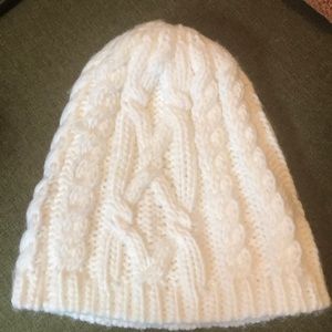 New York & Company White Beanie